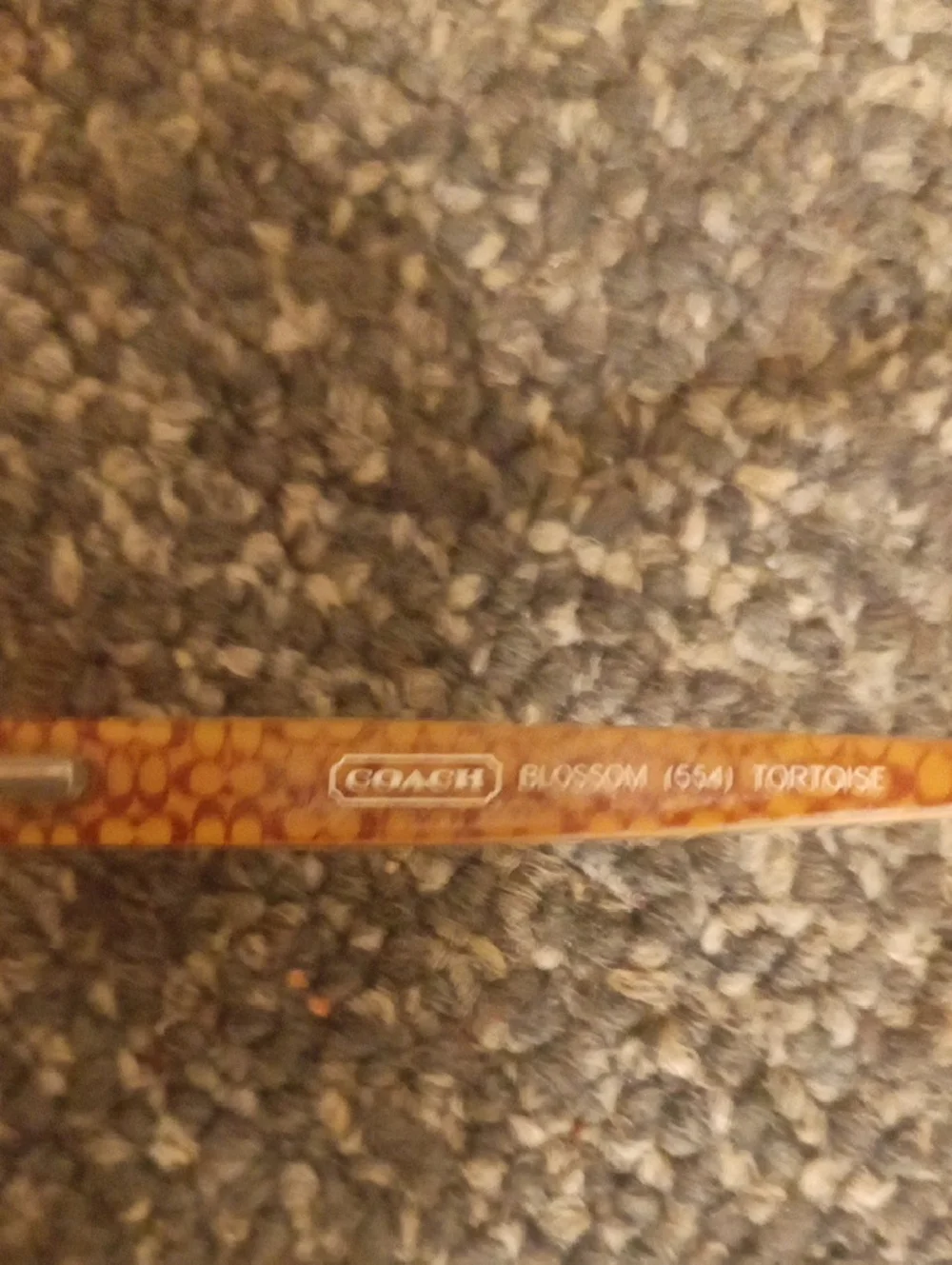 Coach Blossom Brown Rectangular Reading Glasses with Signature Pattern Case